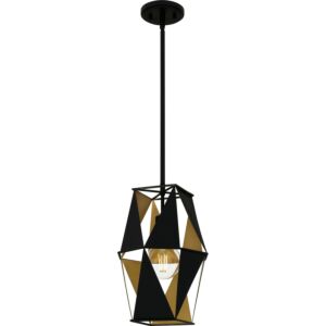 Quoizel Piccolo Pendant One Light Mini Pendant in Matte Black by Quoizel