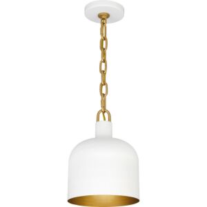 Quoizel Piccolo Pendant One Light Mini Pendant in Matte White by Quoizel