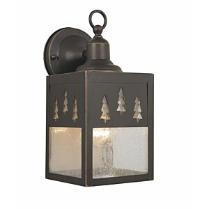 Yosemite 1-Light Outdoor Wall Mount in Burnished Bronze