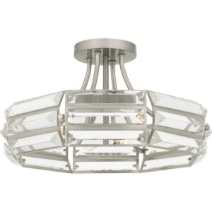 Quoizel SemiFlush Mount Four Light Semi Flush Mount in Brushed Nickel by Quoizel