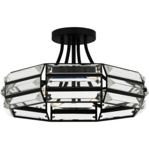 Quoizel SemiFlush Mount Four Light Semi Flush Mount in Matte Black by Quoizel