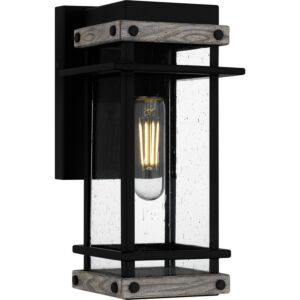 Strader 1-Light Outdoor Wall Mount in Matte Black