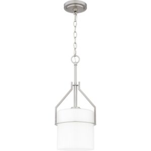 Seymour One Light Mini Pendant in Brushed Nickel by Quoizel