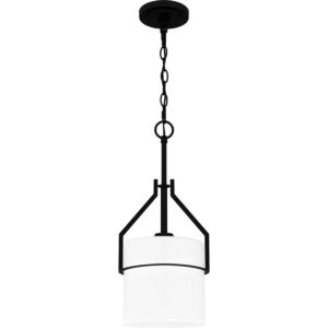 Seymour One Light Mini Pendant in Matte Black by Quoizel