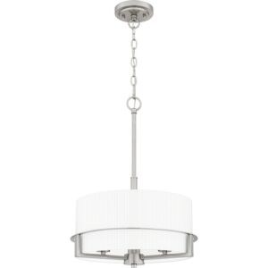 Seymour Three Light Pendant in Brushed Nickel by Quoizel