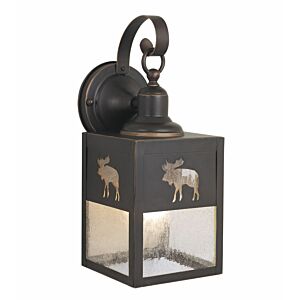 Yellowstone 1-Light Outdoor Wall Mount in Burnished Bronze