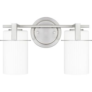 Seymour Two Light Bath in Brushed Nickel by Quoizel