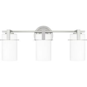 Seymour Three Light Bath in Brushed Nickel by Quoizel