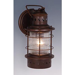 Hyannis 1-Light Outdoor Wall Mount in Burnished Bronze