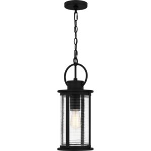 Tilmore One Light Outdoor Hanging Lantern in Matte Black by Quoizel