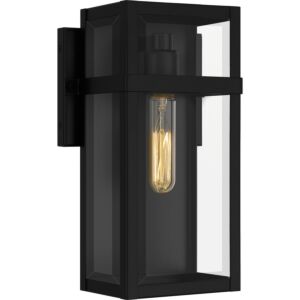 Vanessa One Light Outdoor Wall Mount in Matte Black by Quoizel