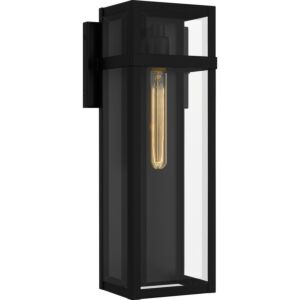 Vanessa One Light Outdoor Wall Mount in Matte Black by Quoizel