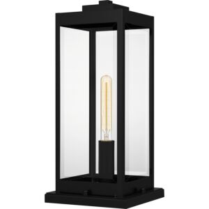 Westover One Light Outdoor Pier Base in Earth Black by Quoizel