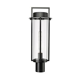 Russell 1-Light Outdoor Post Lantern in Powder Coated Black