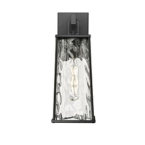 Dutton One Light Outdoor Wall Sconce in Powder Coated Black by Millennium