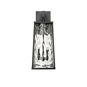 Dutton Two Light Outdoor Wall Sconce in Powder Coated Black by Millennium