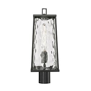 Dutton 1-Light Outdoor Post Lantern in Powder Coated Black