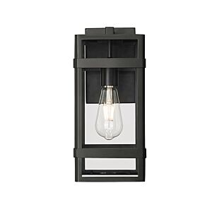 Payton 1-Light Outdoor Wall Sconce in Powder Coated Black