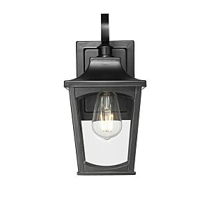 Curry 1-Light Outdoor Wall Sconce in Powder Coated Black