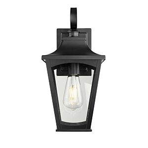 Curry 1-Light Outdoor Wall Sconce in Powder Coated Black