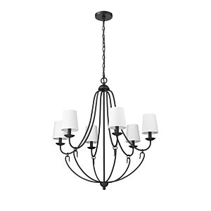 Eisley 6-Light Chandelier in Matte Black