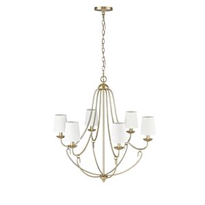 Eisley Six Light Chandelier in Modern Gold by Millennium