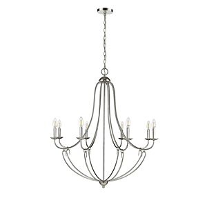 Eisley 8-Light Chandelier in Polished Nickel