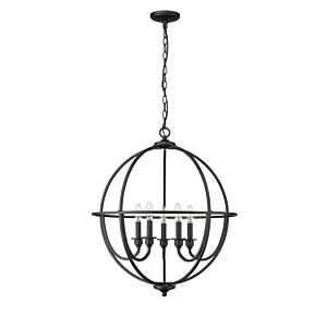 Artemis 5-Light Chandelier in Matte Black