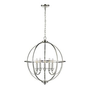 Artemis 5-Light Chandelier in Polished Nickel