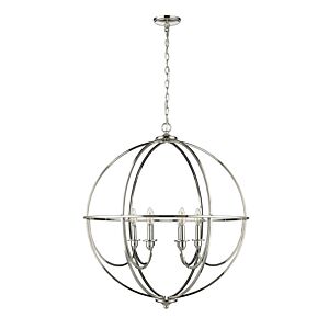 Artemis 6-Light Chandelier in Polished Nickel