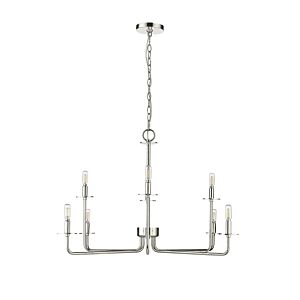 Marceline 8-Light Chandelier in Polished Nickel