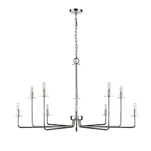 Marceline 10-Light Chandelier in Polished Nickel