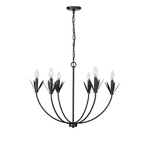 Primrose 6-Light Chandelier in Matte Black