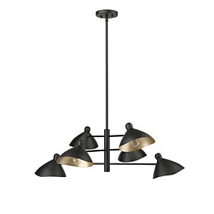 Warhol 6-Light Chandelier in Matte Black