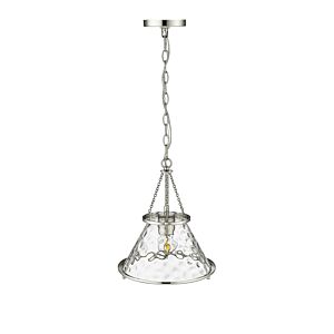 Javis 1-Light Pendant in Polished Nickel