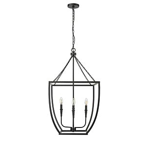 Kelsey Four Light Pendant in Matte Black by Millennium