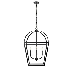 Kelsey Four Light Pendant in Matte Black by Millennium