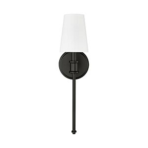 1-Light Wall Sconce in Matte Black