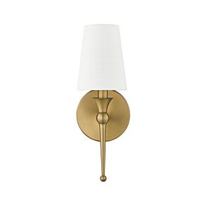 1-Light Wall Sconce in Vintage Brass