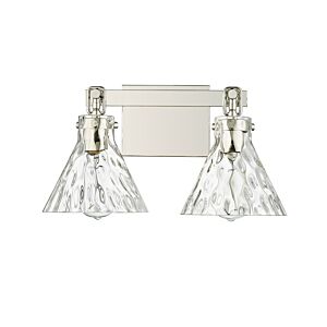 Barlon Two Light Vanity in Polished Nickel by Millennium