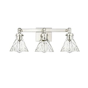 Barlon Three Light Vanity in Polished Nickel by Millennium