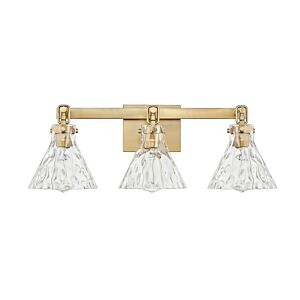 Barlon Three Light Vanity in Vintage Brass by Millennium