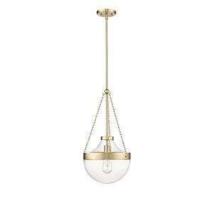 Clarra One Light Pendant in Modern Gold by Millennium