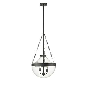 Clarra 3-Light Pendant in Matte Black