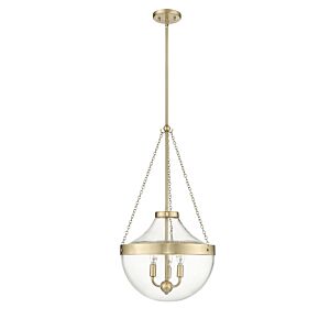 Clarra Three Light Pendant in Modern Gold by Millennium