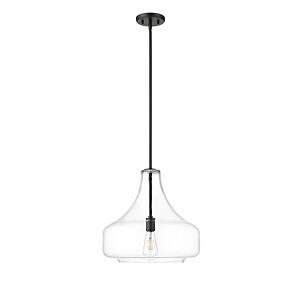 Madelynn One Light Pendant in Matte Black by Millennium