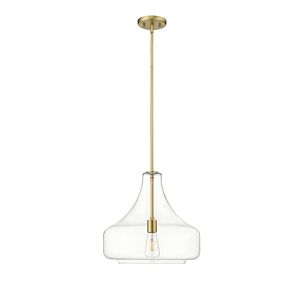 Madelynn One Light Pendant in Vintage Brass by Millennium