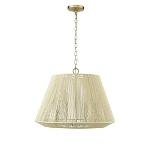 Sterling Six Light Pendant in Modern Gold by Millennium