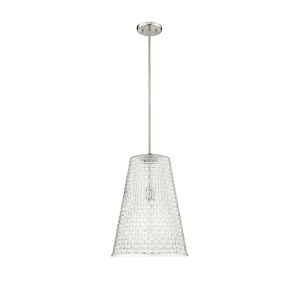 Saben 1-Light Pendant in Brushed Nickel