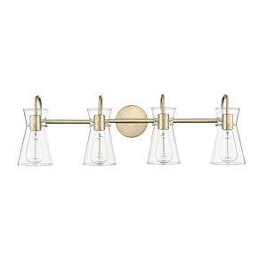 Camellia Four Light Vanity in Modern Gold by Millennium